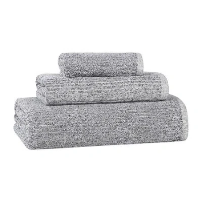 Superior Destin Collection | 80% Cotton 20% Viscose 3-pc. Quick Dry Solid Bath Towel Set In Black