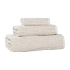 Superior Destin Collection | 80% Cotton 20% Viscose 3-pc. Quick Dry Solid Bath Towel Set In Sand