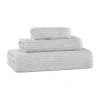 Superior Destin Collection | 80% Cotton 20% Viscose 3-pc. Quick Dry Solid Bath Towel Set In Silver