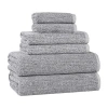 Superior Destin Collection | 80% Cotton 20% Viscose 6-pc. Quick Dry Bath Towel Set In Black