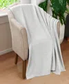 Superior Diamond Pattern All Season Woven Cotton Blanket, Full/queen In Platinum