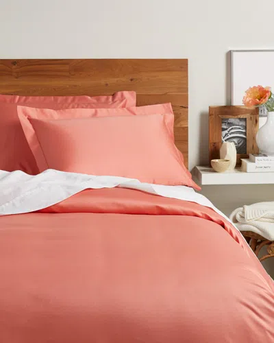 Superior Discontinued  800tc Egyptian Cotton Solid Duvet Cover In Orange