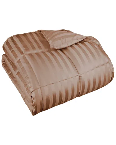 Superior Discontinued  Down Alternative Stripes Comforter In Brown