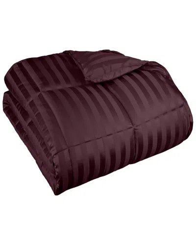 Superior Discontinued  Down Alternative Stripes Comforter In Burgundy
