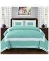 Superior Grammercy 3pc Modern Geometric Soft Breathable Bedding Set In Teal