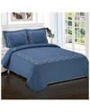 SUPERIOR DISCONTINUED SUPERIOR HELENA EMBROIDERED 3PC COTTON DUVET COVER SET
