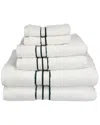 Superior Long-staple Combed 6pc Solid Towel Set In White