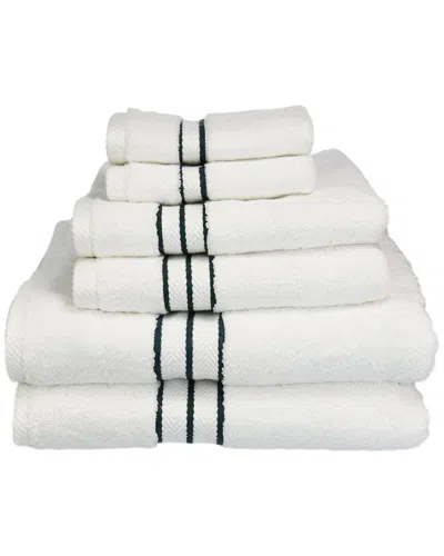 SUPERIOR DISCONTINUED SUPERIOR LONG-STAPLE COMBED 6PC SOLID TURKISH COTTON TOWEL SET
