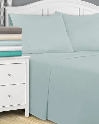 Superior Discontinued  Solid 1500 Thread Count Cotton Rich Deep Pocket Sheet Set In Blue