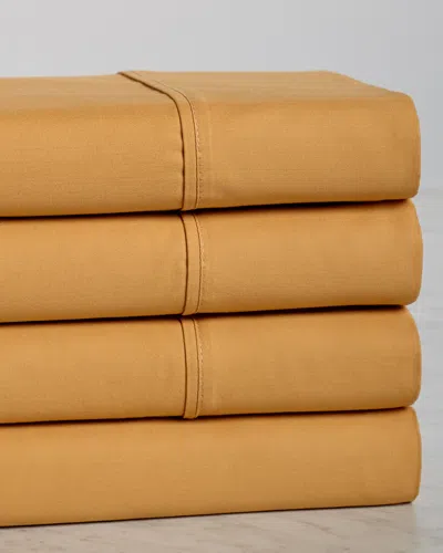 Superior 530 Thread Count Solid Combed Cotton Sheet Set In Brown