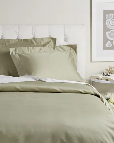 Superior Dnu  800 Thread Count Premium Egyptian Cotton Solid Duvet Cover Set In Green