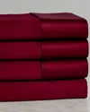 Superior Do Not Use  800tc Egyptian Cotton Solid Sheet Set In Burgundy