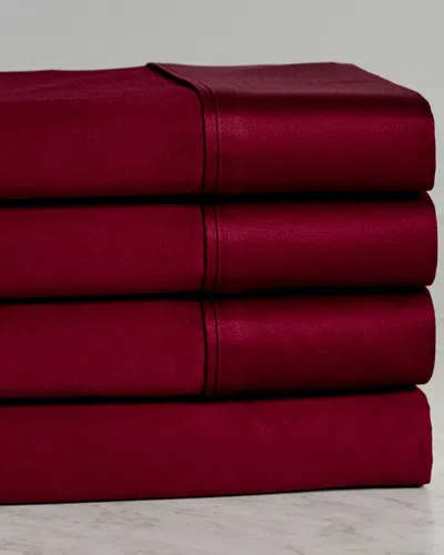 Superior Do Not Use  800tc Egyptian Cotton Solid Sheet Set In Burgundy