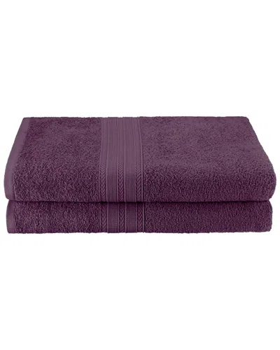 Superior Eco Friendly 2pc Bath Cotton Sheet Set In Purple