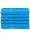 Superior Eco Friendly 6pc Hand Cotton Towel Set In Blue
