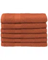 Superior Eco Friendly 6pc Hand Cotton Towel Set In Brown