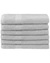 Superior Eco Friendly 6pc Hand Cotton Towel Set In Gray