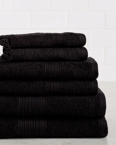 Superior Eco-friendly 6pc Solid Absorbent Towel Set