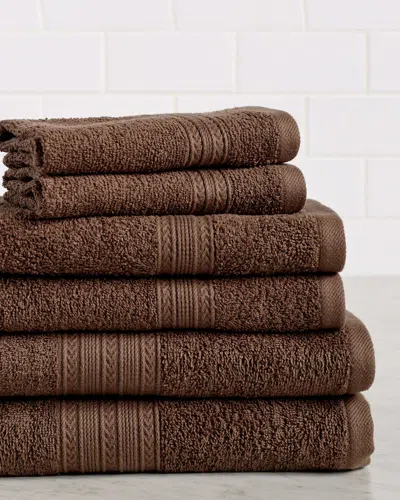 Superior Eco-friendly 6pc Solid Absorbent Towel Set
