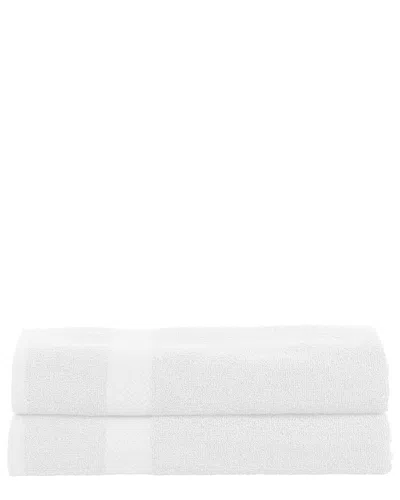 Superior Eco-friendly Absorbent 2pc Bath Cotton Sheet Set In White