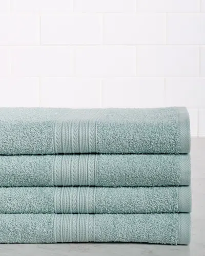 Superior Eco-friendly 4pc Solid Bath Cotton Towel Set