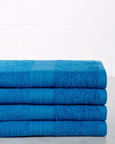 Superior Eco-friendly 4pc Solid Bath Cotton Towel Set
