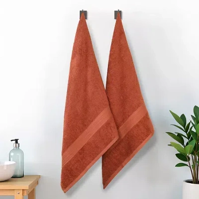 Superior Eco-friendly Cotton 2pc Bath Sheet 2-pc. Quick Dry Bath Towel Set In Brown