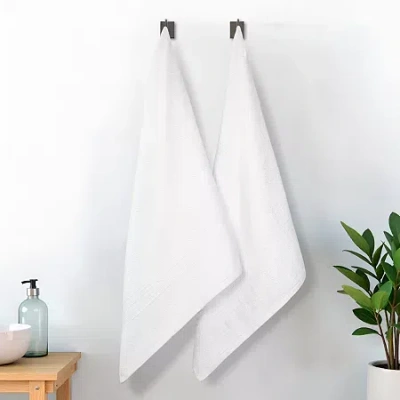 Superior Eco-friendly Cotton 2pc Bath Sheet 2-pc. Quick Dry Bath Towel Set In White