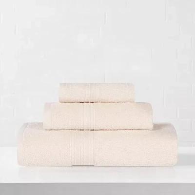 Superior Eco-friendly Cotton 3pc Towel Set 3-pc. Quick Dry Bath Towel Set In Neutral