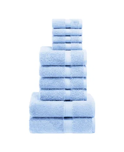 Superior Egyptian Cotton 10-pc. Towel Set In Blue