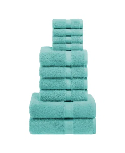 Superior Egyptian Cotton 10-pc. Towel Set In Blue
