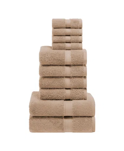 Superior Egyptian Cotton 10-pc. Towel Set In Brown