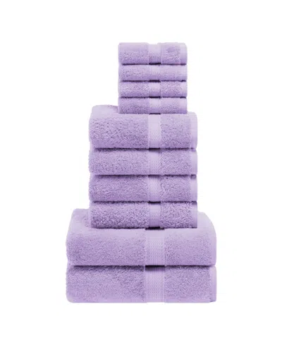 Superior Egyptian Cotton 10-pc. Towel Set In Purple