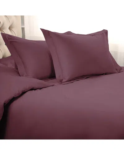 Superior Egyptian Cotton 1000 Thread Count Solid Duvet Cover Set In Purple