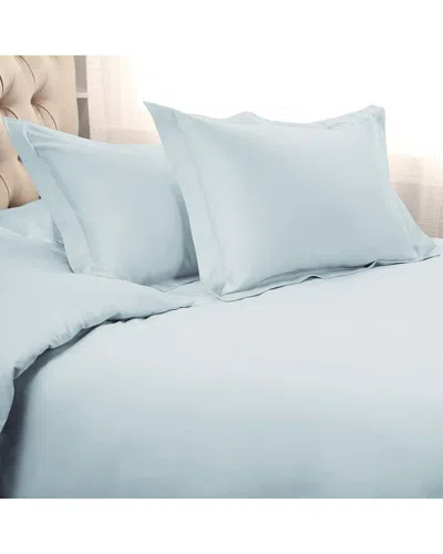 Superior Egyptian Cotton 1000 Thread Count Solid Duvet Cover Set In Blue