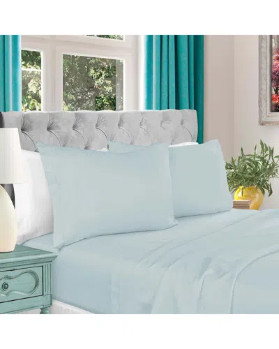 Superior Egyptian Cotton 1000 Thread Count Solid Sheet Set In Blue
