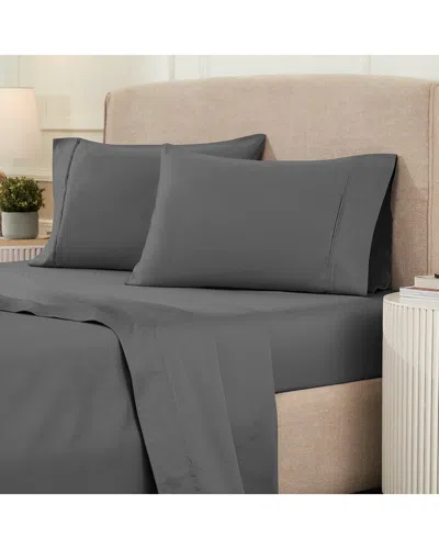 Superior Egyptian Cotton 1000 Thread Count Solid Sheet Set In Gray