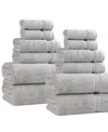 Superior Egyptian Cotton 12-pc. Towel Set In Gray