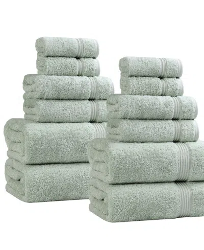 Superior Egyptian Cotton 12-pc. Towel Set In Green