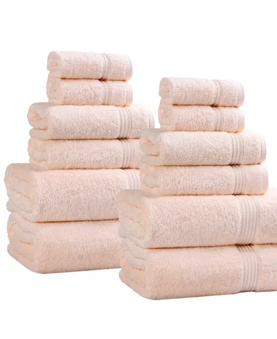 Superior Egyptian Cotton 12-pc. Towel Set In Orange
