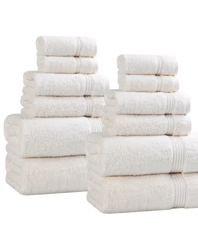 Superior Egyptian Cotton 12-pc. Towel Set In White