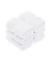 Superior Highly Absorbent 6 Piece Egyptian Cotton Ultra Plush Solid Face Towel Set Bedding In White