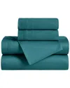Superior Egyptian Cotton 650-thread Count Solid Deep Pocket Sheet Set In Blue