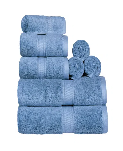 Superior Egyptian Cotton 8-pc. Towel Set In Blue
