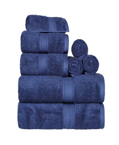 Superior Egyptian Cotton 8-pc. Towel Set In Blue