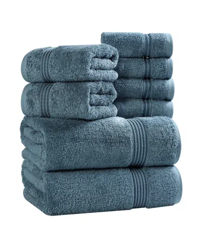 Superior Egyptian Cotton 8-pc. Towel Set In Blue