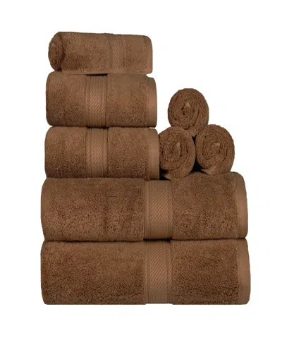 Superior Egyptian Cotton 8-pc. Towel Set In Brown