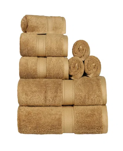 Superior Egyptian Cotton 8-pc. Towel Set In Brown