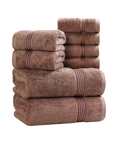 Superior Egyptian Cotton 8-pc. Towel Set In Brown