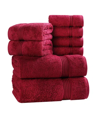 Superior Egyptian Cotton 8-pc. Towel Set In Red